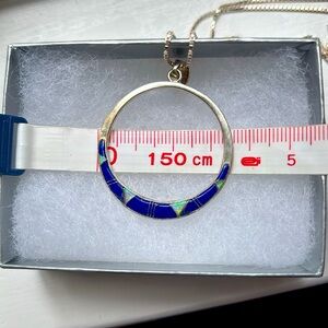 Lapis and opal pendant